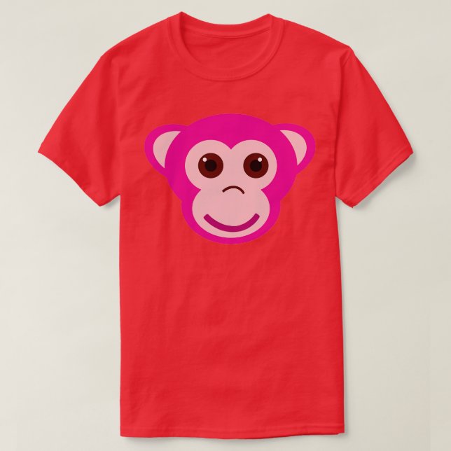 Rosa Monkey 1 T Shirt (Design framsida)