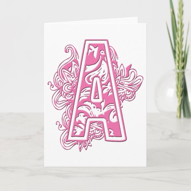 ROSA MONOGRAM A ANTECKNINGSKORT (Framsida)