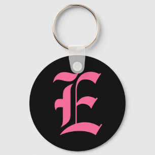 Rosa Monogram E Nyckelring
