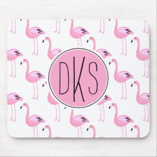 Rosa Monogram för Flamingos Musmatta