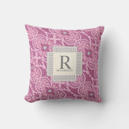 Rosa Monogram Geometric Kudde