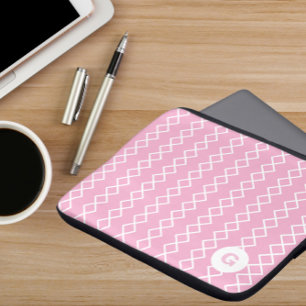 Rosa Monogram Geometric Laptop sleeve