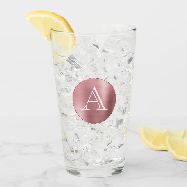 Rosa Monogram Glaskopp (Framsida Ice)