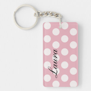 Rosa Monogram Keychains Nyckelring