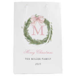 Rosa monogram krans jul