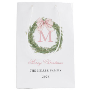 Rosa monogram krans jul
