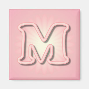 Rosa Monogram M Magnet