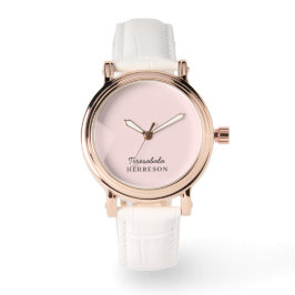 Rosa Monogram Modern Minimalist Feminint Chi Armbandsur