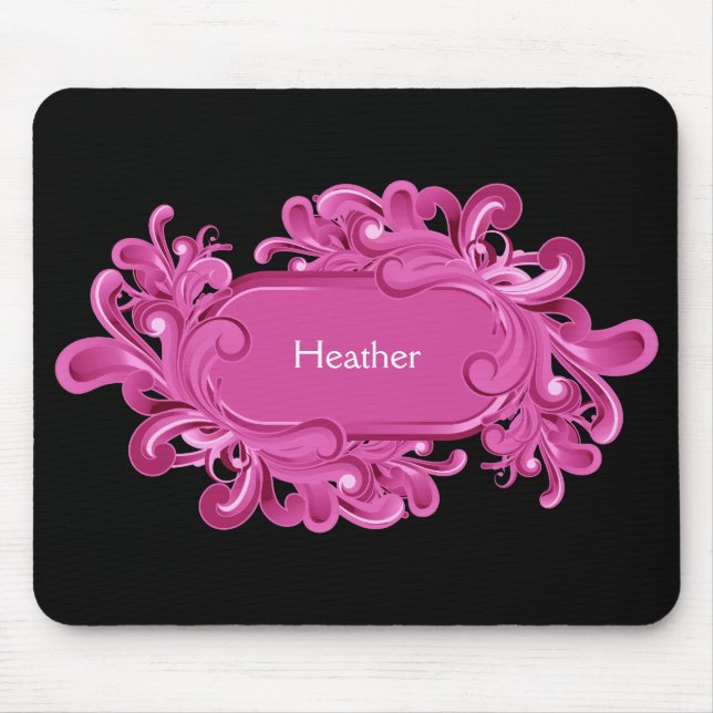 Rosa Monogram Mousepads Musmatta (Framsidan)