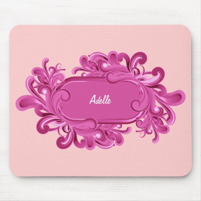 Rosa Monogram Mousepads Musmatta (Framsidan)