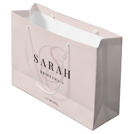 Rosa Monogram Personlig Bridesmaid