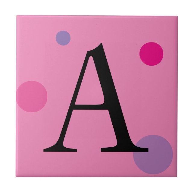 ROSA MONOGRAM POLKA DOT TILE KAKELPLATTA (Framsidan)