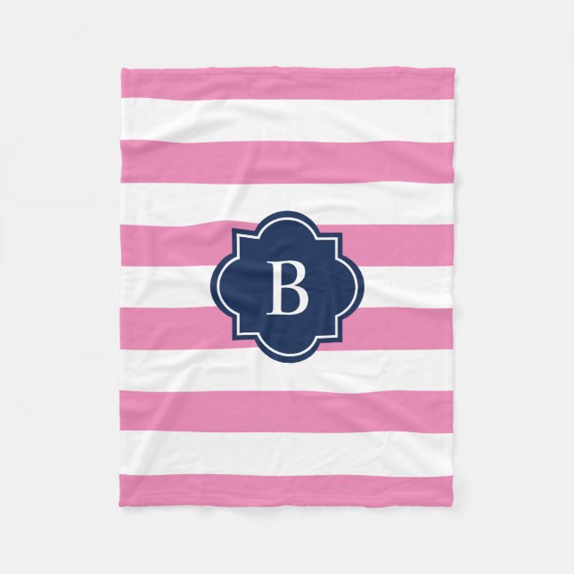 Rosa Monogram Rand | Fleece Blanket (Framsidan)