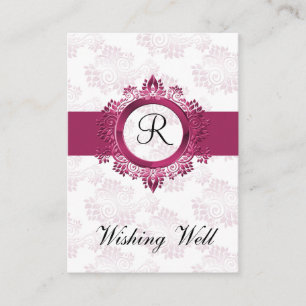 rosa monogram som vill ha bra kort