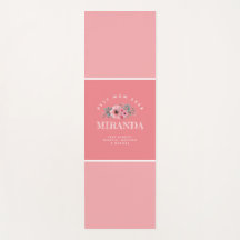 Rosa monogram Världens bästa mamma Personlig Yoga 