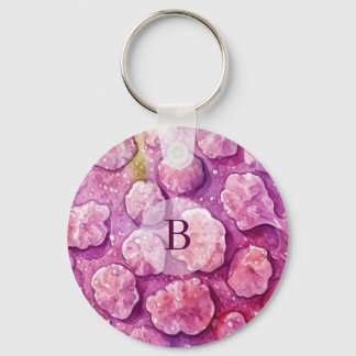 Rosa monogram virus bakterie mönster nyckelring