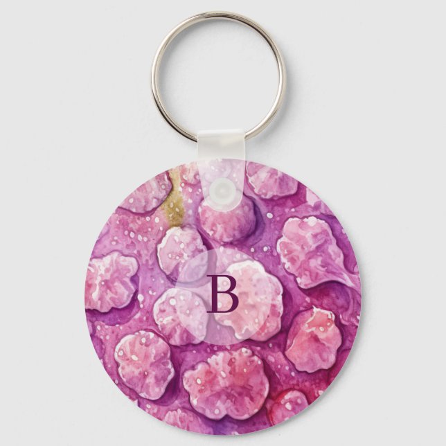 Rosa monogram virus bakterie mönster nyckelring (Framsida)