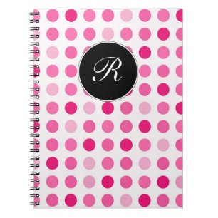 Rosa Monogramanteckningsbokjournal Anteckningsbok