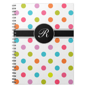 Rosa Monogramanteckningsbokjournal Anteckningsbok Med Spiral