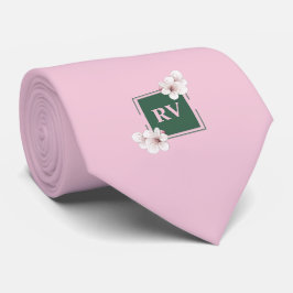 Rosa Monogrammed Vild Cherry Blommar Slips