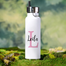 Rosa monogramnamnskrift Personlig design