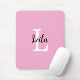 Rosa monogramnamnskrift Personlig design Musmatta