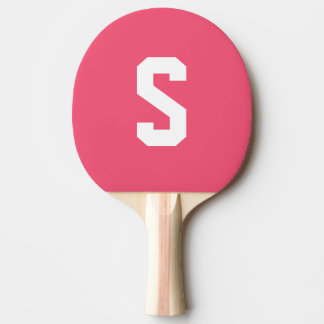 Rosa Monogrampersonlignamn Pingisracket