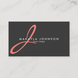 Rosa Monogramprofessionell för modern & elegant Visitkort