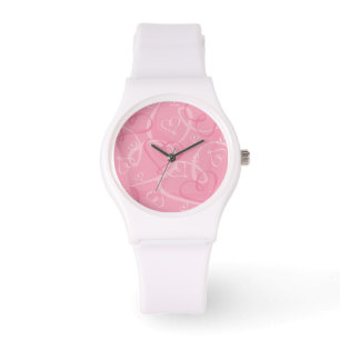 Rosa mönster armbandsur
