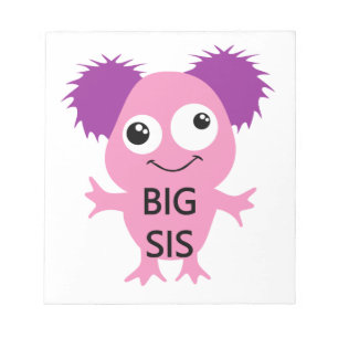 Rosa Monster Big Sister Anteckningsblock