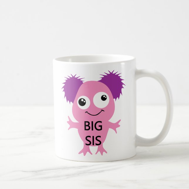 Rosa Monster Big Sister Kaffemugg (Höger)
