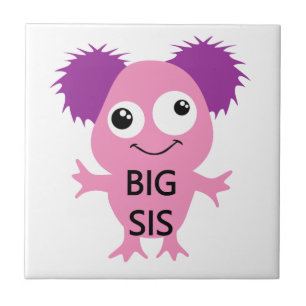 Rosa Monster Big Sister Kakelplatta
