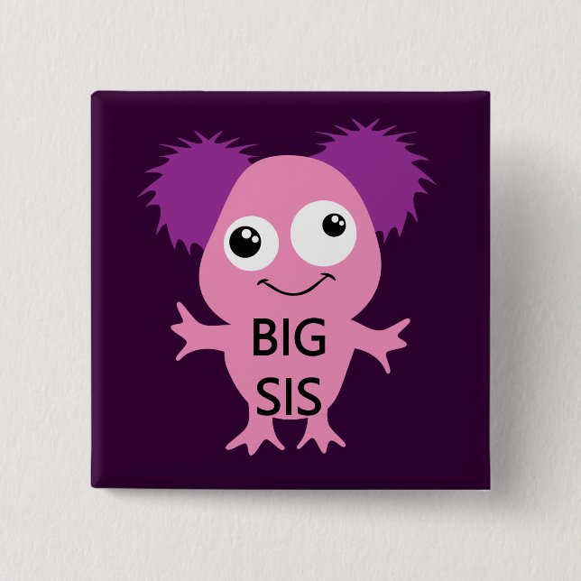 Rosa Monster Big Sister Knapp (Framsida)