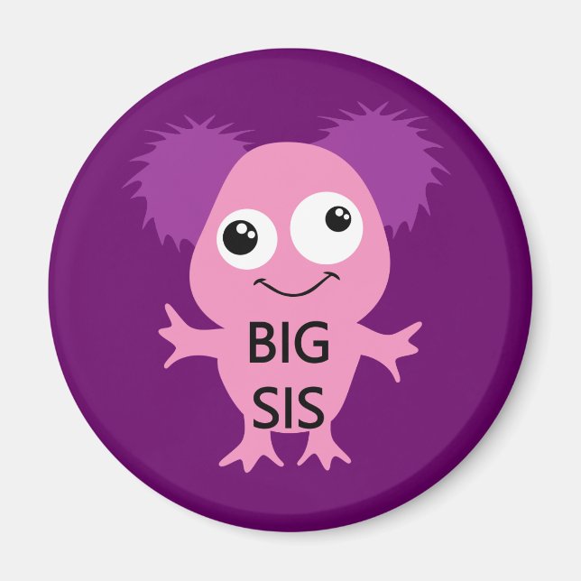 Rosa Monster Big Sister Magnet (Framsidan)