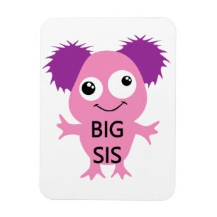 Rosa Monster Big Sister Magnet