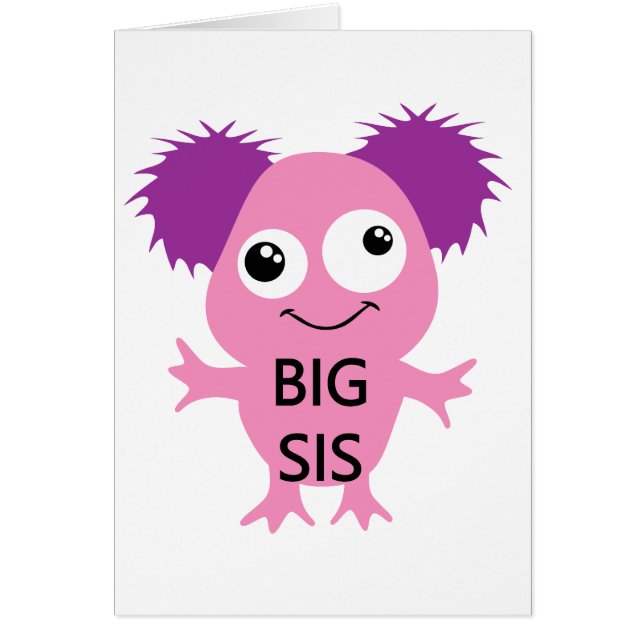 Rosa Monster Big Sister OBS Kort (Framsidan)