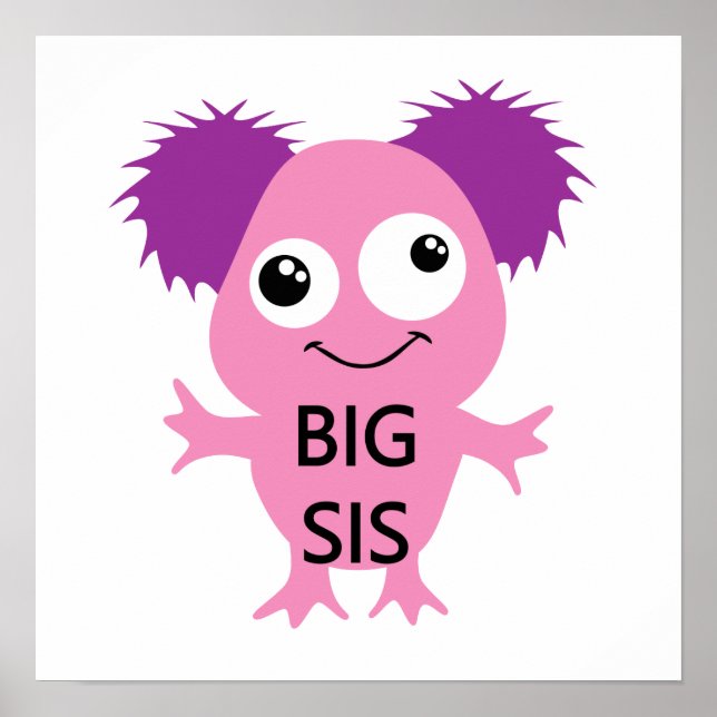 Rosa Monster Big Sister Poster (Framsidan)