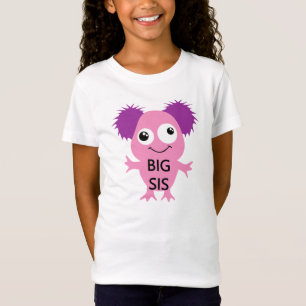 Rosa Monster Big Sister T-shirt