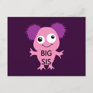 Rosa Monster Big Sister Vykort