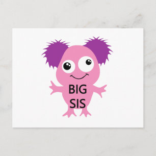 Rosa Monster Big Sister Vykort