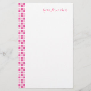 Rosa Mönster Brevpapper