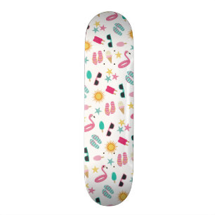 Rosa mönster för krickasommarstrand mini skateboard bräda 18,5 cm