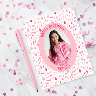 Rosa Mönster Foto Kort