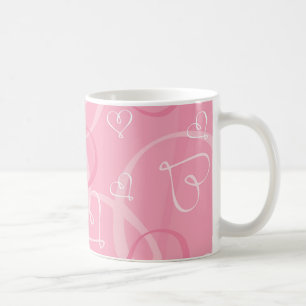 Rosa mönster kaffemugg