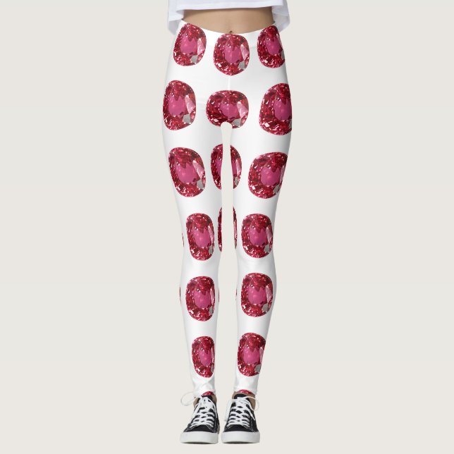 Rosa Mönster Leggings (Framsida)