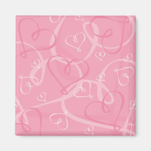 Rosa mönster magnet