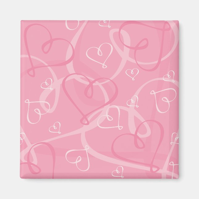 Rosa mönster magnet (Framsidan)