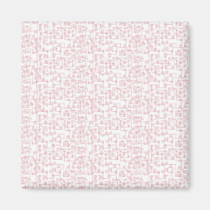 Rosa Mönster Magnet Geometrisk Minimal Modern