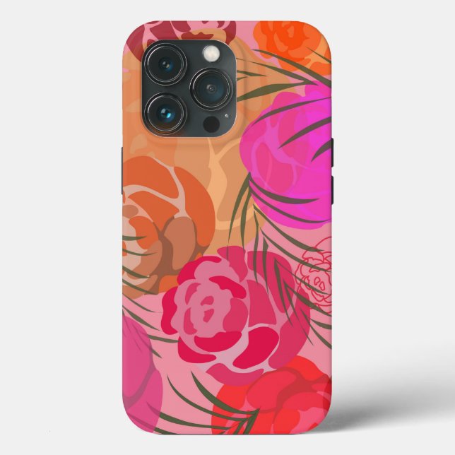 Rosa mönster med blommor och växter (Baksida )