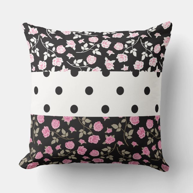 Rosa Mönster "Reversible Decorative Pillow Kudde (Framsida)